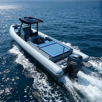 Bateau semi-rigide en aluminium de 9,9 m avec deux moteurs hors-bord Yamaha puissants, bateau semi-rigide en aluminium de 33 pieds pour la location et les croisières