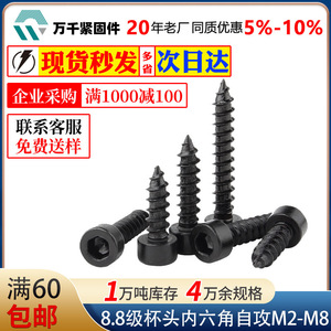 Hexagon Head Tapping Screws M3 M4 Carbon Steel Grade 8.8 Black Oxidation Metal Use - Product Image 5