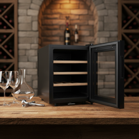 Mini-réfrigérateur de table avec façade en verre, refroidisseur de lait, réfrigérateur pour machine à café, refroidisseur à vin