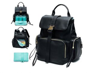 Mochila Pañalera con 14 Bolsillos, Bolsa de Bebé de Cuero, Registro de Bebé, 4 Bolsillos Aislantes - Product Image 1