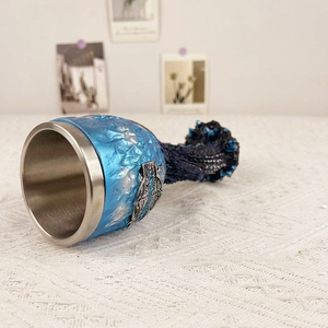 Gobelet de jeu de glace et de feu créatif <span class=keywords><strong>7</strong></span> OZ tasse en acier inoxydable en résine GTA30 Dragon Power avec motif de dragon de glace - Product Image 3