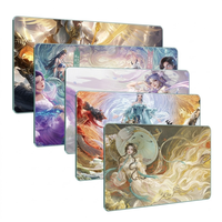 Grand tapis de souris en verre résistant à l'eau pour configuration de bureau personnalisée avec design graphique à coins arrondis - En stock