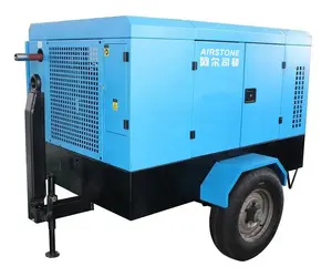 Airstone High Pressure 750 CFM Diesel Air Compressor Portable Diesel Engine Air Compressor for Mining Double Stage Direct Drive