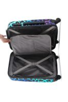 Impression personnalisée Léopard ABS PC 4 Roues Chariot Valise Organisateur Sac Bagages Voyage Bagages Ensemble
