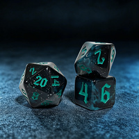 Lot de 7 dés polyédriques en résine DND, motif champ stellaire magique, pour jeux de rôle de table Dungeons & Dragons
