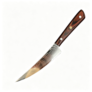 Couteau à désosser en acier Damas de qualité supérieure, manche en bois de Pakka rouge, lame à motif ondulé, cadeau élégant pour chef cuisinier, cadeau de pendaison de crémaillère, cadeau de fêtes - Product Image 1