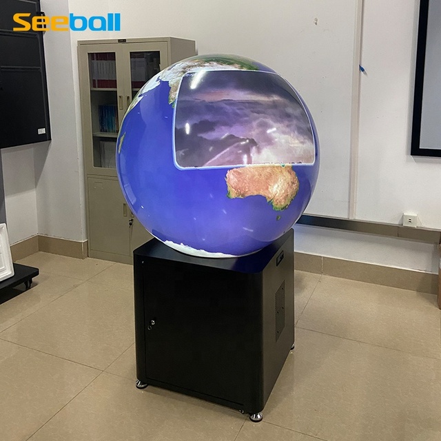 Seeball 80cm Floor-standing Spherical Screen Interactive Educational Exhibition System PET 7000 Lumen Projector 360-Degree View