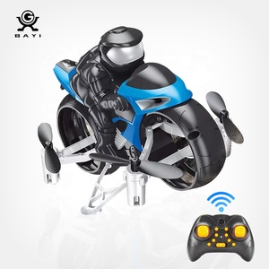 RC Quadcopter de tierra y aire, 2 en 1 anfibio de la motocicleta de juguete Mini de motocicleta eléctrica Rc Stunt moto juguetes para los niños - Product Image 2