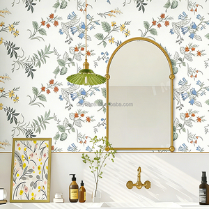 Papel Tapiz Autoadhesivo de Vinilo con Diseño Floral Botánico Blanco, 44x1000 cm, Impermeable, Minimalista para Dormitorio - Product Image 5