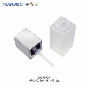 Wholesale Luxury <b>50ml</b> Square Glass Cream <b>Bottle</b> with Press Dropper Custom Luxury Skincare Cosmetic Serum Oil for Face Cream Use - Product Image 6