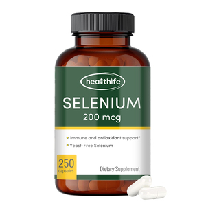 Capsules <span class=keywords><strong>de</strong></span> sélénium glycinate complexe Healthife, grande capacité, 250 capsules, fabricant <span class=keywords><strong>de</strong></span> compléments alimentaires en marque privée OEM, approvisionnement en vrac - Product Image 1