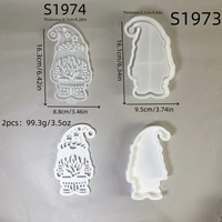 Moule en résine DLD DIY pour décoration murale de Noël (gnom, vieil homme) à projeter (pour ciment et plâtre) – Modèle sculpté fait main