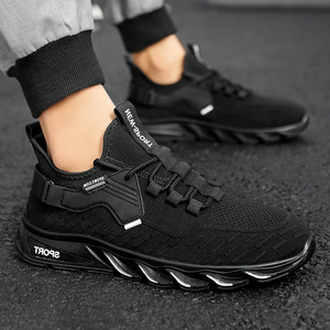 Zapatos Deportivos Casuales para Hombre, para Todas las Temporadas, Cómodos, con Diseño Simple y Elegante con Cordones, Suela Antideslizante y Amortiguadora, Parte Superior de Tela Suave - Product Image 5