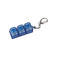 Mini-jouet anti-stress en plastique, 4 touches, 2, 5, 9 touches, interrupteur mécanique, clignotant LED, capuchon de touche personnalisé, porte-clés clavier fidget