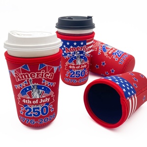 Portavasos Cozy para <span class=keywords><strong>Café</strong></span> <span class=keywords><strong>con</strong></span> Aislamiento Térmico, Personalizable para el 4 de Julio, <span class=keywords><strong>con</strong></span> Logotipo Personalizado, para <span class=keywords><strong>Café</strong></span> Helado, en Blanco - Product Image 6