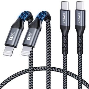 Cable de Carga Rápida Personalizado SUNGUY Tipo-C de 20W, Trenzado de Nailon, Ecológico y Duradero para Teléfonos Móviles, Venta al Por Mayor - Product Image 3