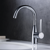 Robinet de cuisine moderne en acier inoxydable brossé nickelé, flexible, avec bec extractible, pour hôtel et hôpital