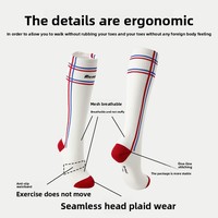 Renaissance Solid Calf Compression Chaussettes de sport pour femmes pour la course à pied Corde à sauter Cyclisme Randonnée Minceur Cuissardes Chaussettes