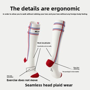 Renaissance Solid Calf Compression Chaussettes de sport pour femmes pour la course à pied Corde à sauter Cyclisme Randonnée Minceur Cuissardes Chaussettes - Product Image 4