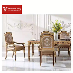 Juego de Comedor Grande de Estilo Británico Moderno Hecho a Medida, Mesa de Comedor Larga de <span class=keywords><strong>Madera</strong></span> Maciza <span class=keywords><strong>Gris</strong></span> Claro con Sillas de Comedor Tapizadas - Product Image 2