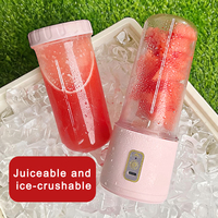 Mixeur-presse-agrumes électrique portable en plastique, rechargeable par USB, en acier inoxydable, pour usage domestique et extérieur, pour smoothies et jus de fruits