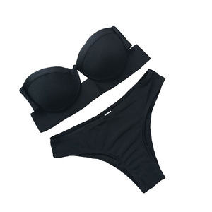 Nuevo Traje de Baño Bikini de Color Sólido para Mujer, Fabricante de Trajes de Baño Bikini - Product Image 2