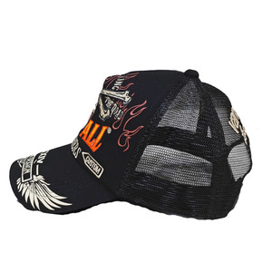 Nouvelle Casquette de Motard Tendance avec Imprimé Crâne, Motif Léopard Vintage, Patch Oxford, Style <span class=keywords><strong>Chopper</strong></span>, Casquette Papa Brodé 100% Coton et Maille - Product Image 3