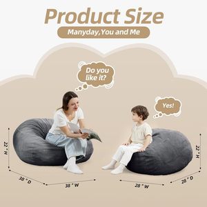 Direct Manufacturer 25FT Corduroy <strong>BeanBag</strong> Cover No <strong>Filled</strong> Comfort Floor for Kids Teens Living Room Bedroom - Product Image 3