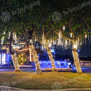 Cadena de Luces LED Brillantes Tipo Lluvia de Meteoros con Colores RGBW, Resistentes al Agua IP65, para Eventos al Aire Libre e Iluminación de Árboles de Parque - Product Image 4