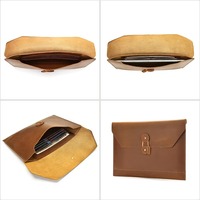 Porte-documents en cuir véritable pour homme, protection pour ordinateur portable, étui durable gaufré, sac organisateur pour ordinateur, promotionnel