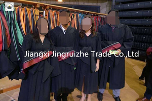 Toga de Graduación de la Universidad de <span class=keywords><strong>Waterloo</strong></span>, Fabricada a Medida, de Buena Calidad, al por Mayor, OEM, con Capucha de Graduación - Product Image 3