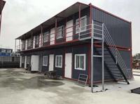 Maison conteneur préfabriquée de 20 pieds, maison modulaire préfabriquée, bâtiment conteneur multi-étages à combinaison flexible