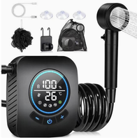 Douche de camping portable rechargeable, pompe à eau 5 vitesses, pommeau de douche 8000 mAh USB, pour voyage en extérieur, fabriqué en Chine, pour camping-car