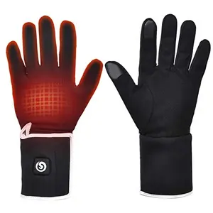 Thermisch wasserdichte Ski handschuhe Warmer Winter Schneemobil Touchscreen Wiederauf ladbarer Akku Beheizter Handschuh liner Beheizte dünne Handschuhe