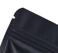 Impression personnalisée noir mat anti-odeur fermeture éclair refermable petit emballage sacs en mylar pochette en aluminium plat