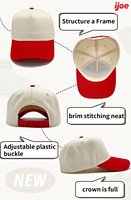 Gorra de Béisbol de Dos Tonos de Alta Calidad al por Mayor, Gorra de Béisbol Orgánica con Logotipo Bordado en 3D, Gorra de Béisbol Personalizada de 5 Paneles con Estructura en A