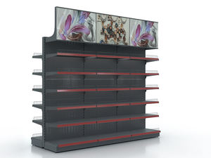 Estanterías de Supermercado con Código de Color Personalizable, Sistema de Estanterías Metálicas a la Medida de la Marca para Minoristas de <span class=keywords><strong>Franquicias</strong></span> - Product Image 1