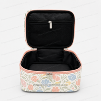 Sac de rangement pour outils de beauté en polyester 900D imprimé intégral avec poignée en forme de boîte et doublure 210D pour accessoires de beauté, fabrication OEM