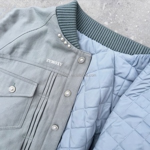 Factory <b>Custom</b> <b>Denim</b> <b>Jacket</b> Winter Warm Wear High Quality Button up <b>Jacket</b> Lining 100% Cotton Satin Workwear <b>Jackets</b> Unisex - Product Image 5