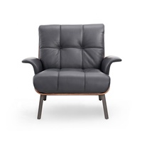 Canapé minimaliste de luxe confortable, fauteuil en cuir PU, chaise de bureau, chaise de salon pour hôtel, villa