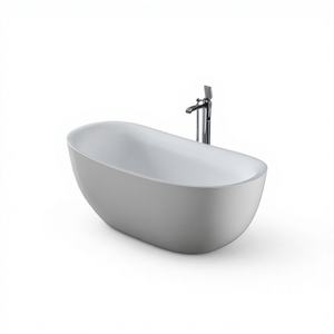 <span class=keywords><strong>Baignoire</strong></span> autoportante en acrylique avec massage par jets d'air, design moderne et épuré pour usage domestique et hôtelier, forme ovale, longueur 1,7 m, vente en gros - Product Image 1