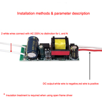 Harga Murah Universal Ac 90-260V Tegangan Penuh Dc 12V-26V 250ma 3W 4W 5W 6W 12W Arus Konstan Bingkai Terbuka Papan Pcb Driver Led