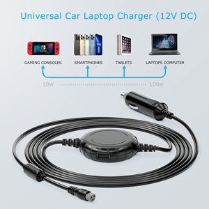 Chargeur universel pour ordinateur portable 100W, adaptateur de voyage pour voiture, compatibilité 8-12 prises, DC 15V-20V, USB 5V 2.1A, cordon de 6 pieds, garantie de 2 ans - Product Image 2