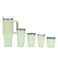 Mug isotherme anti-chute à double paroi de 40 oz, compatible voiture, avec poignée et paille, imprimé par sublimation, style tasse à bière brésilienne