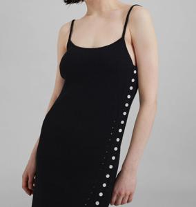 Novedad de verano, <span class=keywords><strong>Vestido</strong></span> con <span class=keywords><strong>tirantes</strong></span> de temperamento ajustado acanalado para mujer, <span class=keywords><strong>vestido</strong></span> <span class=keywords><strong>Midi</strong></span> con abertura y <span class=keywords><strong>botones</strong></span> de punto Sexy - Product Image 6