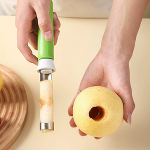 Two-in-One Manual Stainless Steel <b>Fruit</b> & <b>Vegetable</b> Corer Shrink Peeler & Nuclear Remover Household <b>Tool</b> - Product Image 1