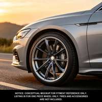 Glänzende Gunmetal-Felgen mit Poliertem Rand, Mehrspeichen-Design, Geschmiedetes 6061 T6 Aluminium, 12000T TÜV JWL VIA Std S4-00093, 18-24 Zoll, Maßanfertigung
