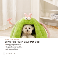 Coussin rond douillet en peluche longue pour chat, chaud et confortable avec base antidérapante, amovible et lavable, pour chats, toutes saisons, OEM