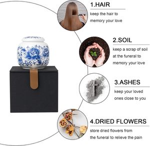 Mini-urnes commémoratives personnalisées en céramique, petites urnes à cendres à partager avec boîte exquise pour les cendres d'animaux de compagnie, pour honorer les êtres chers perdus - Product Image 3