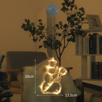 Décorations lumineuses de Noël pour fenêtre, flocons de neige, étoiles et sapins blancs lumineux à LED avec ventouses pour arbre de Noël et décoration intérieure